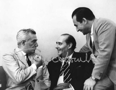 Vittorio De Sica e Roberto Rossellini. Mostra del Cinema di Venezia, 1959